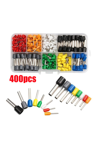 Choice 400pcs 400PCS Crimp Terminals Kit Electrical Tube Terminals Suit VE Tu...