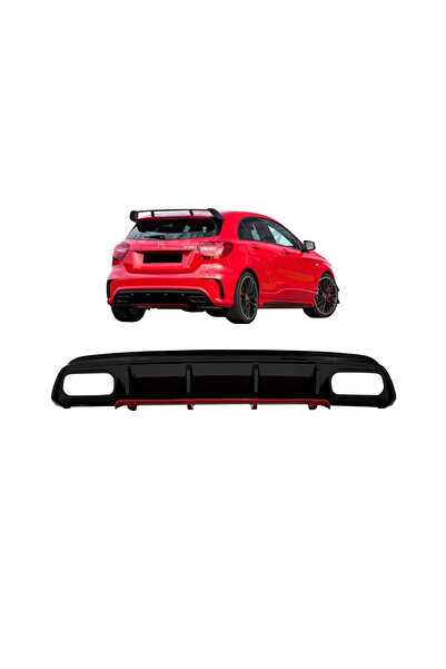 tuningset Difuzor bară spate potrivit pentru Mercedes A-Class W176 Facelift 2...