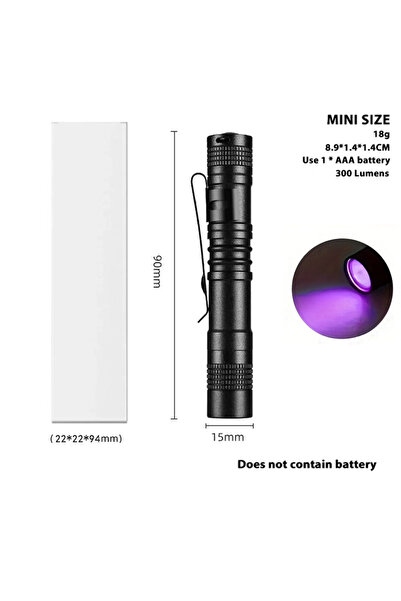 XIWANGFIRE Fixed focus short-1PC 1-5PCS 395nm UV Led Flashlight Ultraviolet T...