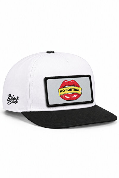 BlackBörk No Control Logo Black and White Hip Hop Cap