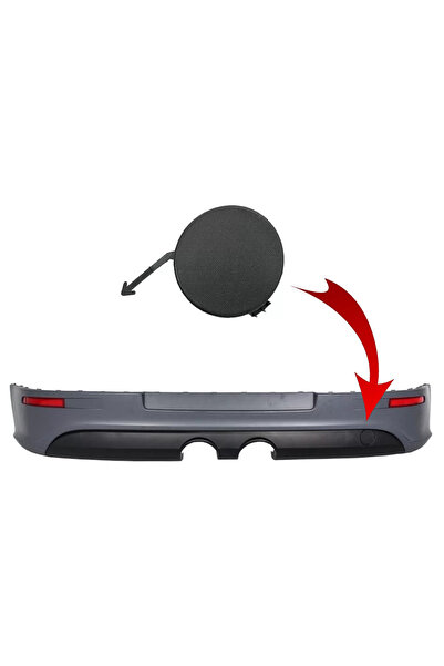 tuningset Capac cârlig de remorcare extensie bară spate compatibil cu VW Golf...