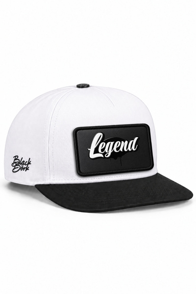 BlackBörk Legend Logo Black and White Hip Hop Cap