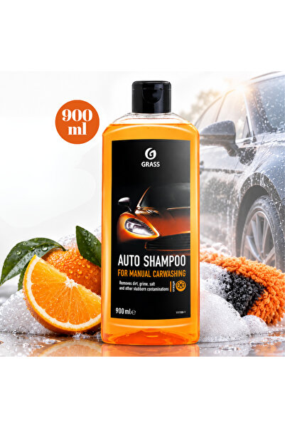 GRASS Șampon Auto Shampoo Orange 900ml, Detergent auto pH neutru, Spumă activ...