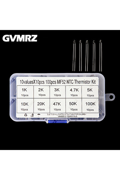 Choice 100PCS 10Values*10PCS NTC Thermistor Thermal Resistor kit MF52 NTC-MF5...