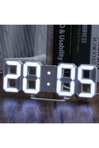 OEMS 3D LED ساعة رقمية الجدار الديكور توهج الوضع الليلي الديكور لغرفة النوم قابل للتعديل ساعة إلكترونية غ