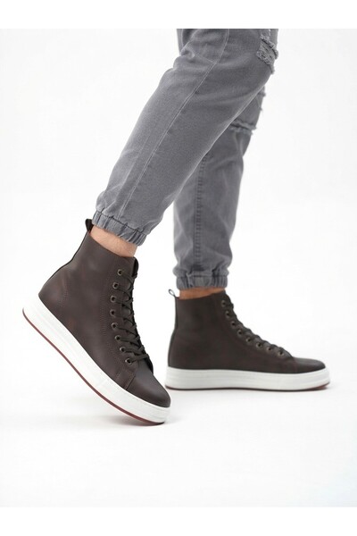 Zerenyus Between premium waterproof lace-up men's boot - coffee