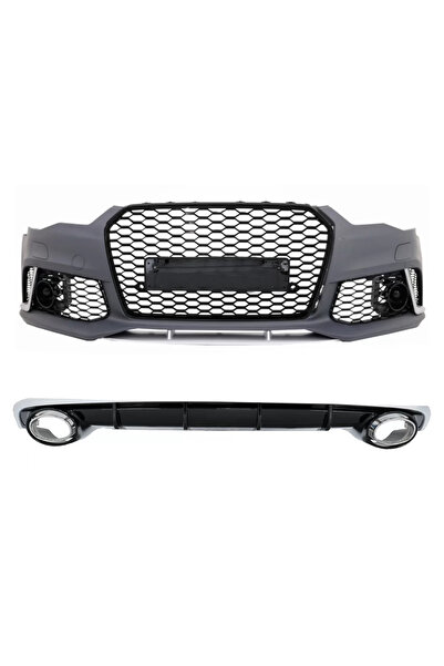 tuningset Bara Față compatibilă cu Audi A6 4G Facelift 2015-2018 și Difuzor B...