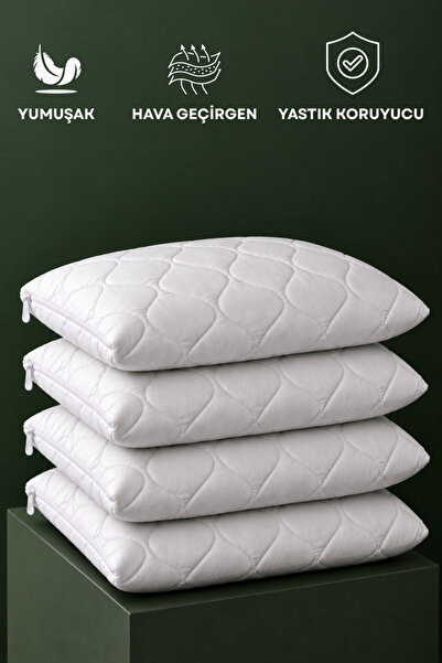 vivamaison Quilted Pillow Protector Mattress Cover 50X70 4-Pack White