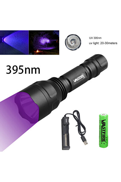 Choice1 black 395nm with battery High Power LED UV Flashlight Set 395NM/ Blue...