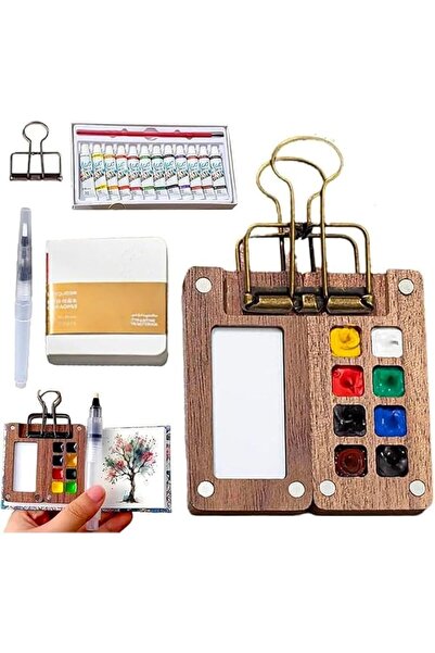 GENERAL Mini Watercolor Travel Set, Portable Pocket Artist Watercolor Paint S...