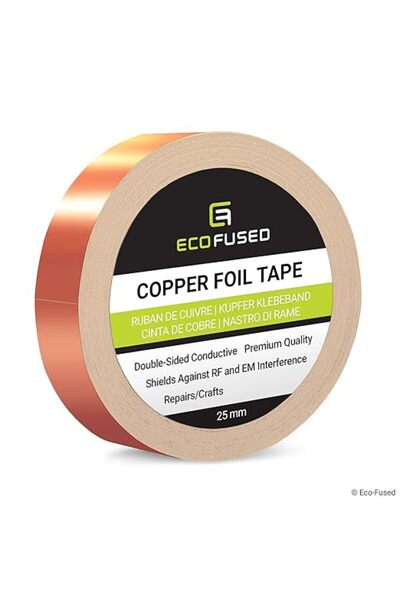 ECO-FUSED شريط لاصق نحاسي عالي الجودة - موصل للكهرباء من الجانبين - 1 بوصة (2...