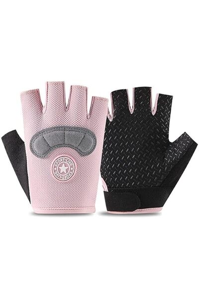 TERRIFI Breathable Fingerless Workout Gym Gloves for Kids 4-12T, Anti-Slip an...
