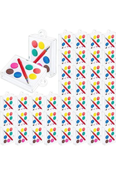 SYOSI 20Pcs Watercolor Paint Set - Mini Multicolor Washable Paint With Brushe...