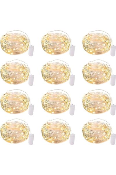 GENERAL 12 Pack Fairy Lights Battery Operated, 3.3FT 10 LED Mini String Light...