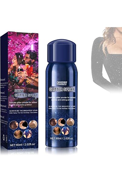 GENERAL Aexcosal Hair and Body Glitter Spray Makeup Body Glitter Spray Shiny ...