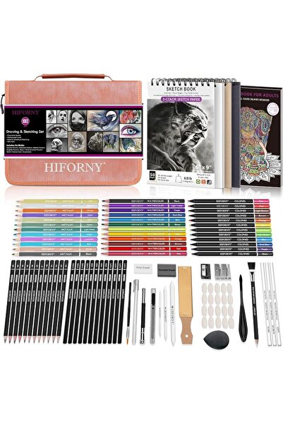 GENERAL HIFORNY 100-Piece Drawing and Sketching Set, Art Supplies with Pencil...