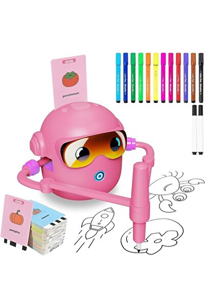 GENERAL Drawing Robot for Kids, with 100 Word Cards, 12 Color Pens, Voice Int...