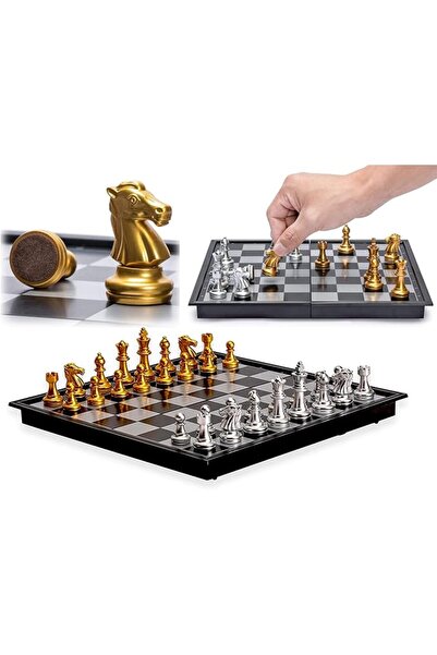 ELECDON Travel Chess Board Set - Magnetic Chess Pieces With Portable Foldable...