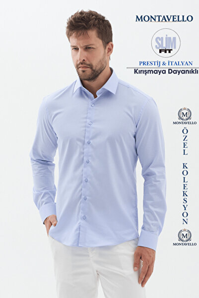 Premium Şıklığın İmzası Erkek Gömlek Slim Fit Kırışmaz