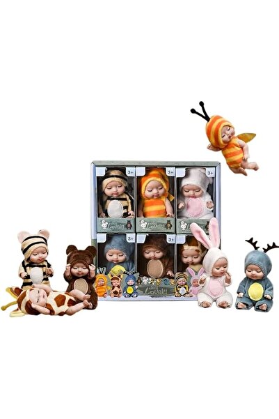 Aputue Mini Doll Set, 6PCS Small Doll Collection with Animal Outfits and Acce...