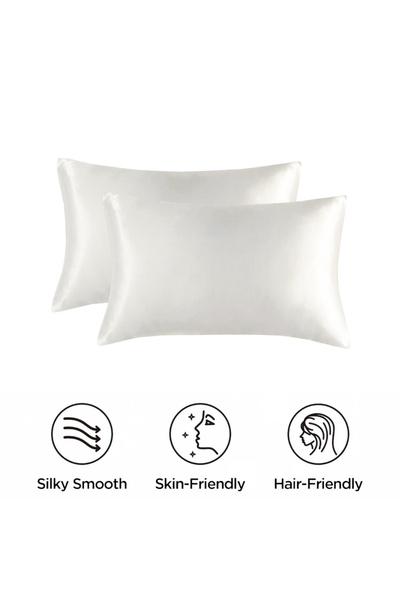 Generic Brand Fețe de pernă din satin (set de 2; cu efect de mătase): reduc î...