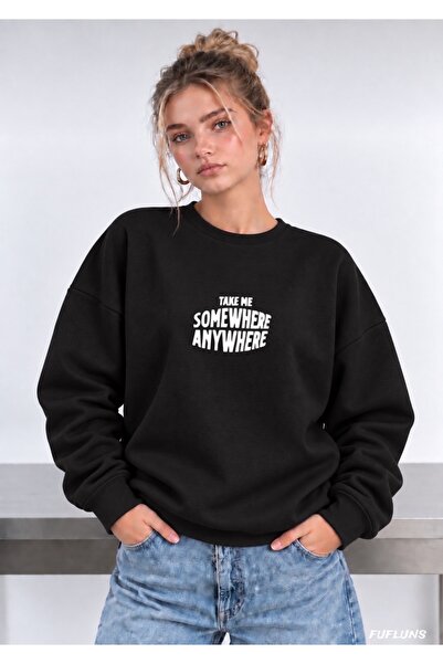 FUFLUNS SOMEWHERE ΤΥΠΩΜΕΝΟ OVERSIZE ΓΥΝΑΙΚΕΙΟ ΦΟΥΤΕΡ ΜΕ ΛΟΓΟΤΥΠΟ ΠΟΔΗΛΑΤΟ