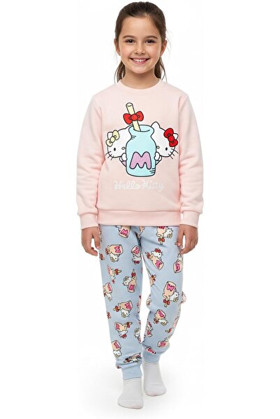 SANRIO طقم جوجر للبنات مطبوع عليه هالو كيتي