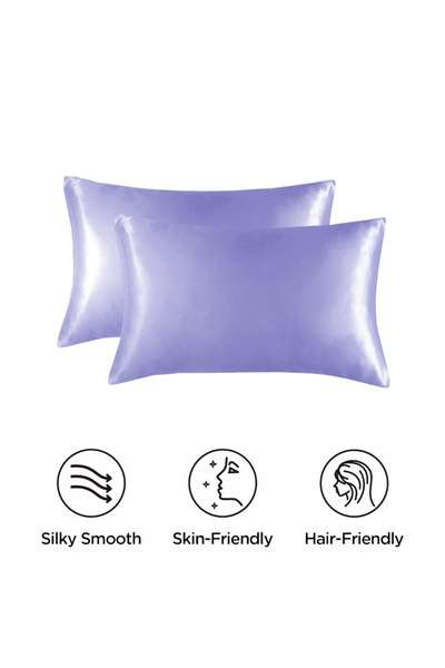 Generic Brand Fețe de pernă din satin (set de 2; cu efect de mătase): reduc î...