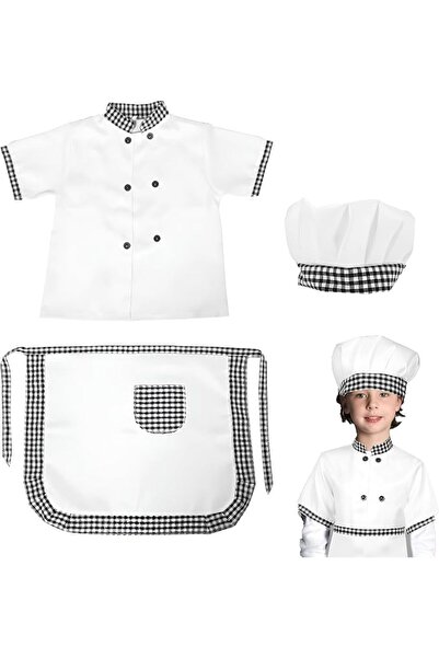 JOYZZZ Kids Chef Costume, 3 PCS Chef Outfit Set with Adjustable Apron and Hat...