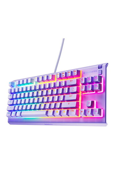 SteelSeries لوحة مفاتيح للألعاب، Apex TKL 3، سلكية، لون لافندر – SS-64940