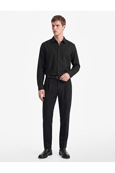 Koton Regular Fit Cotton Long Sleeve Classic Collar Shirt