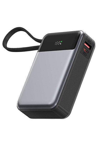 Acefast Power Bank with 20000 mAh capacity, 3 output ports, Black - M21