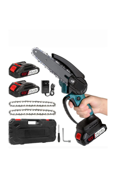 novim Mini Drujbă Electrică 6 Inch fără Fir, 2 Baterii 48V, Fierăstrău cu Lan...