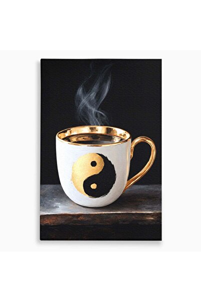 Luxcanva Tablou Canvas Cana Zen 40x60 cm pe Sasiu Lemn Cana Yin Yang Zen