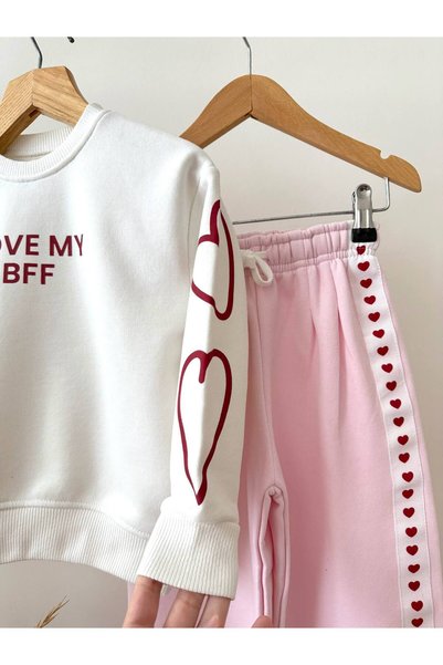 Alvadonna Heart Patterned Love My Girl Top and Bottom Set