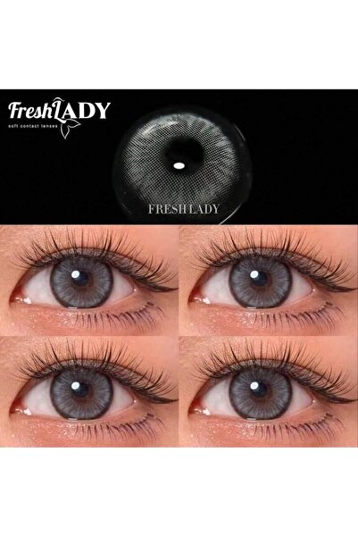 Fresh Lady Freshlady Colored Contact Lenses crystal gray 14.50mm Yearly Dispo...