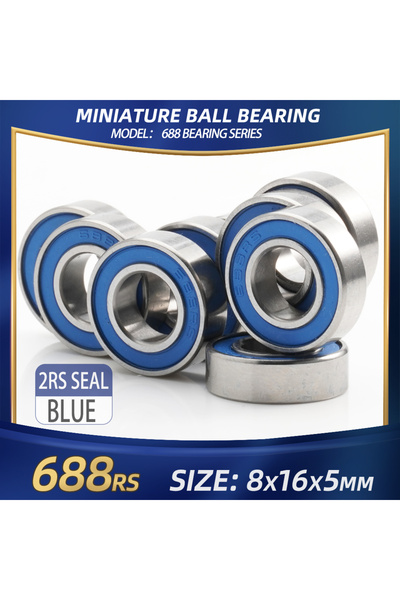 Choice 10Pcs 688rs Blue FUSHI 688 2RS Bearing 8x16x5 mm 10Pcs 688RS 688ZZ 688...