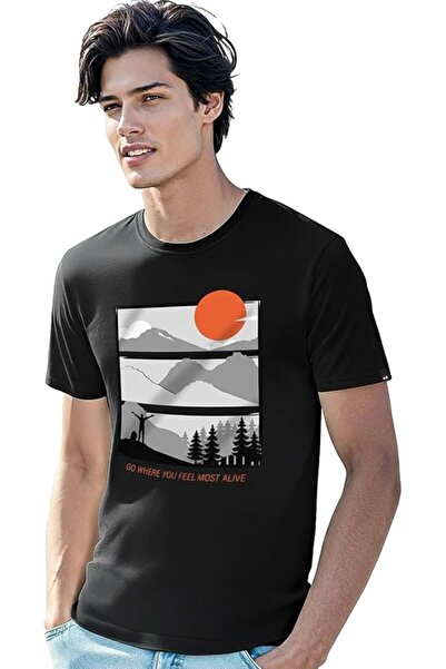 GENERAL Bewakoof Men's Feel Most Alive Printed 100% Cotton Regular Fit Crew N...