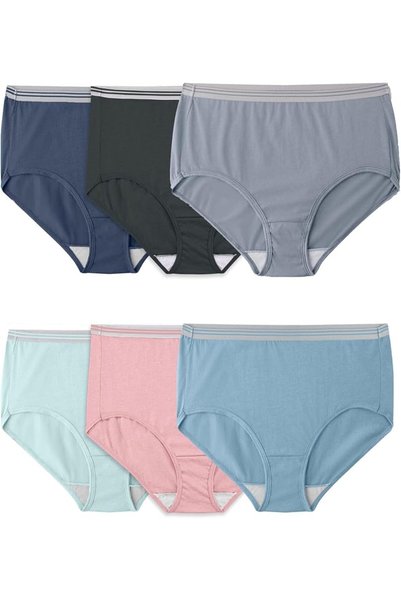 Fruit of the loom ملابس داخلية نسائية مرنة من فيت فور مي، حزمة متعددة من المل...
