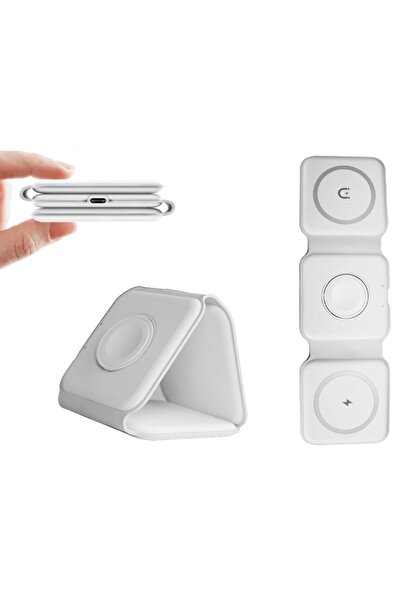 OEM Incarcator Wireless Pliabil, Design Compact, Magnetic, Portabil, Alb, Fas...
