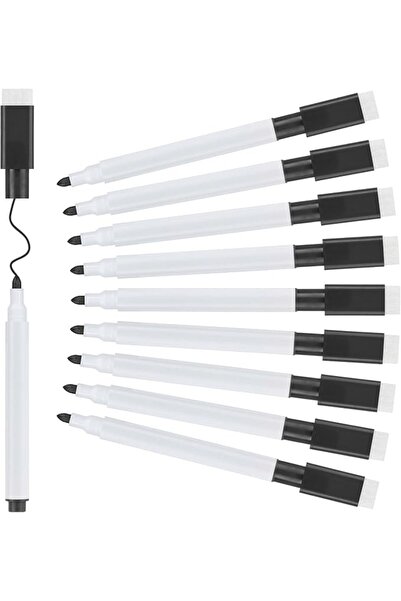 GENERAL 20 Magnetic Dry Erase Markers with Eraser Cap - Fine Tip Pens for Kid...