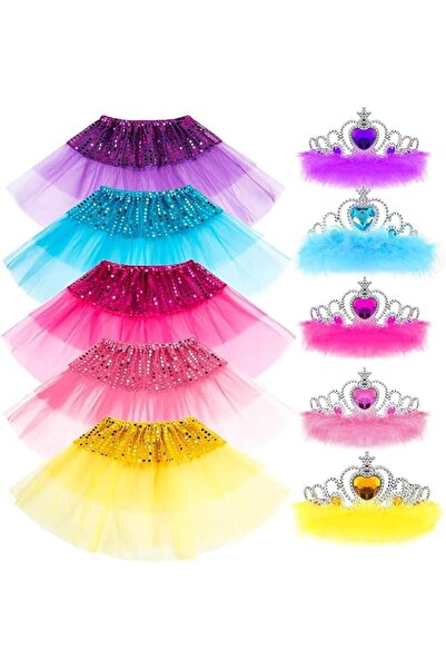KASTWAVE Princess Dress up Accessories for Girls, Tutu Crown Tiara Ballet Ski...