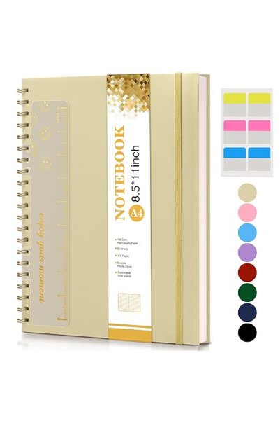 A A4 Spiral Notebook for Business and School - College Ruled 8.5" x 11" Journ...