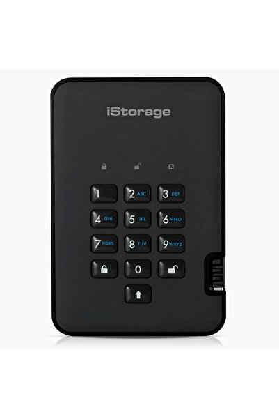 OEM iStorage diskAshur2 SSD 128 GB Siyah - Güvenli taşınabilir SSD - Parola korumalı - Toz ve su