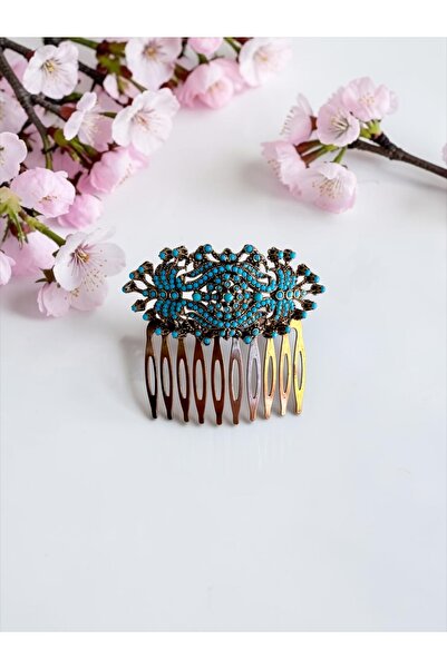FAYRA ACCESSORIES Vintage Comb Bun Buckle with Crystal Stone