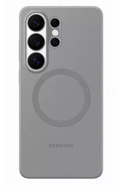 Samsung غطاء سيليكون مغناطيسي، لهاتف جالاكسي S26 ألترا - رمادي