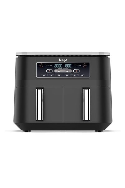 NINJA Dual Zone Air Fryer, 7.6 Liters, 2400 Watts, Black - AF300ME