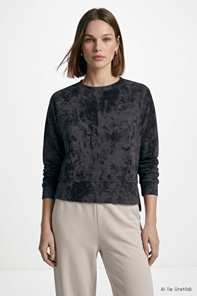 Rays Sweat scurt cu guler rotund 3268A Negru