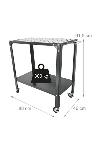 Relaxdays Banc de lucru mobil Relaxdays, 91.5x88x46cm, 300kg, cu roți, culoare la alegere