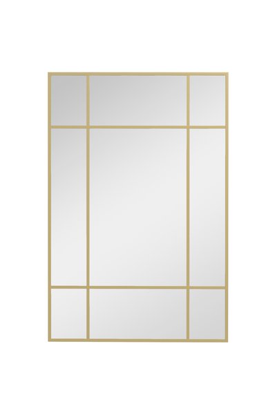 Generic Brand Oglindă de perete, oglindă decorativă cu ramă metalică, cu dung...